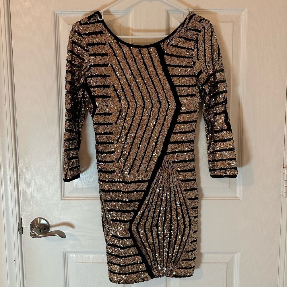 Black & Gold Party Dress